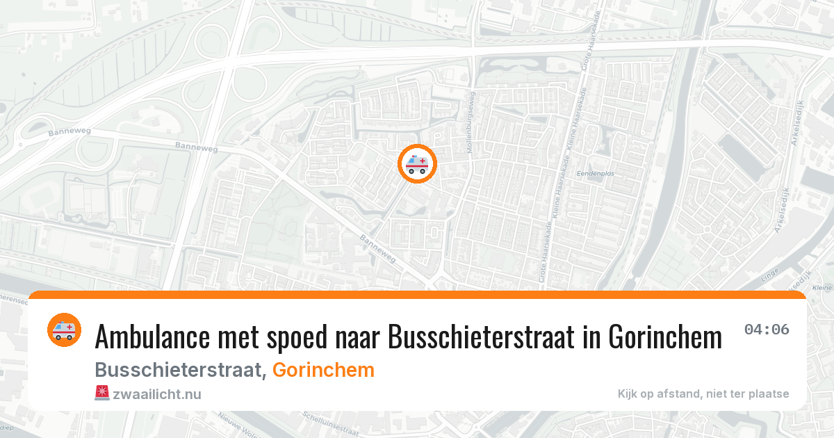 Ambulance met spoed naar Busschieterstraat in Gorinchem — 31 mrt 2026