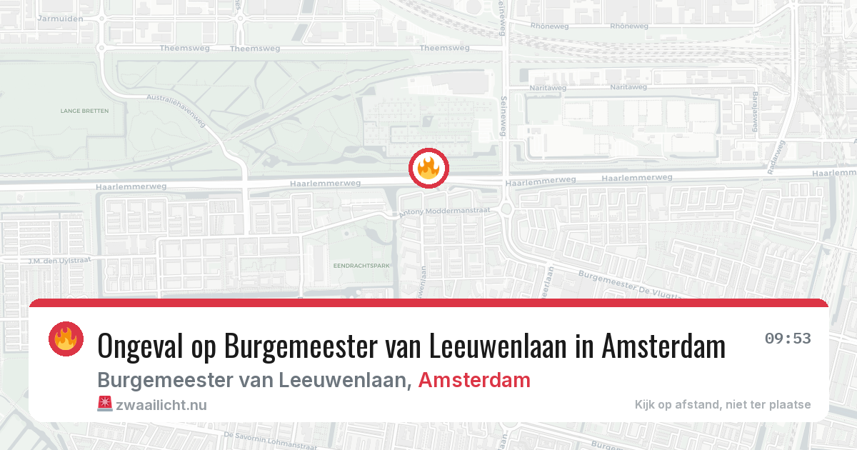 Ongeval op Burgemeester van Leeuwenlaan in Amsterdam — 20 mei 2026