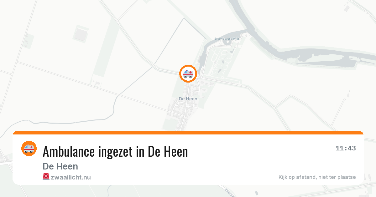 Ambulance ingezet in De Heen — 18 mrt 2026