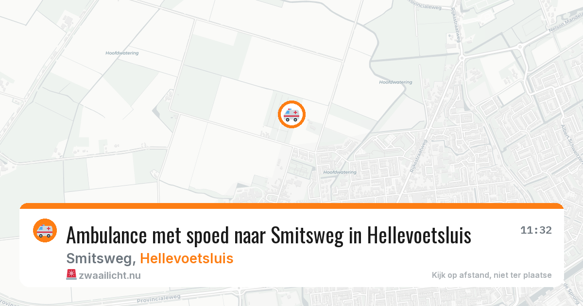 Ambulance met spoed naar Smitsweg in Hellevoetsluis — 23 jul 2026