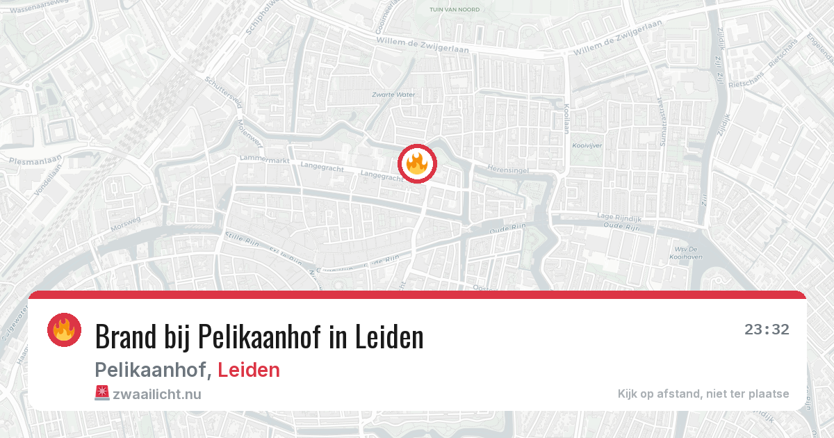 Brand bij Pelikaanhof in Leiden — 24 feb 2026