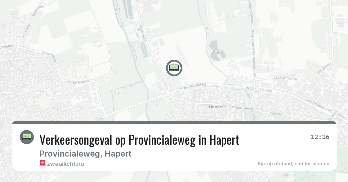 Verkeersongeval op Provincialeweg in Hapert — 4 mrt 2026