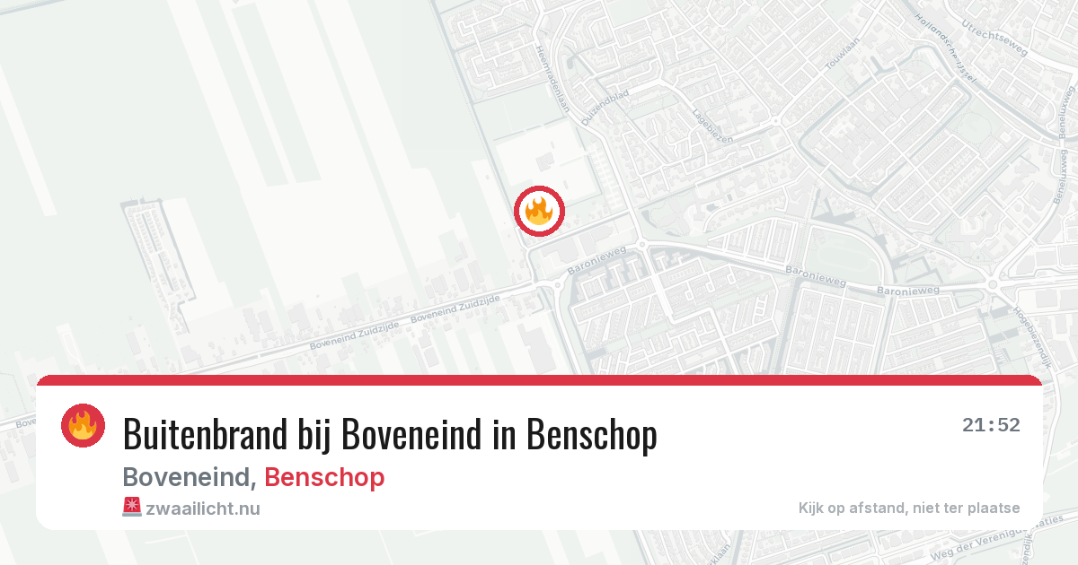 Buitenbrand bij Boveneind in Benschop — 20 jul 2026