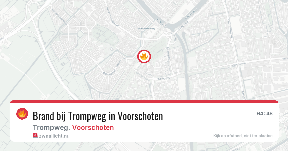 Brand bij Trompweg in Voorschoten — 6 jun 2026
