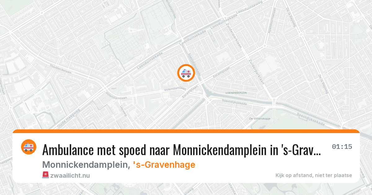 Ambulance met spoed naar Monnickendamplein in 's-Gravenhage — 22 mei 2026