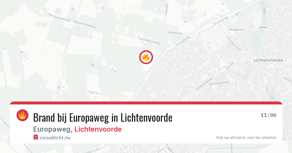 Brand bij Europaweg in Lichtenvoorde — 30 mei 2026