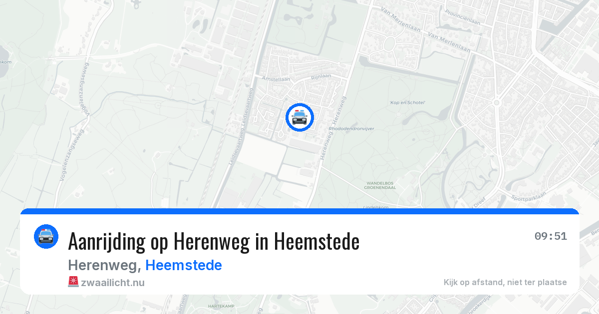 Aanrijding op Herenweg in Heemstede — 18 mrt 2026