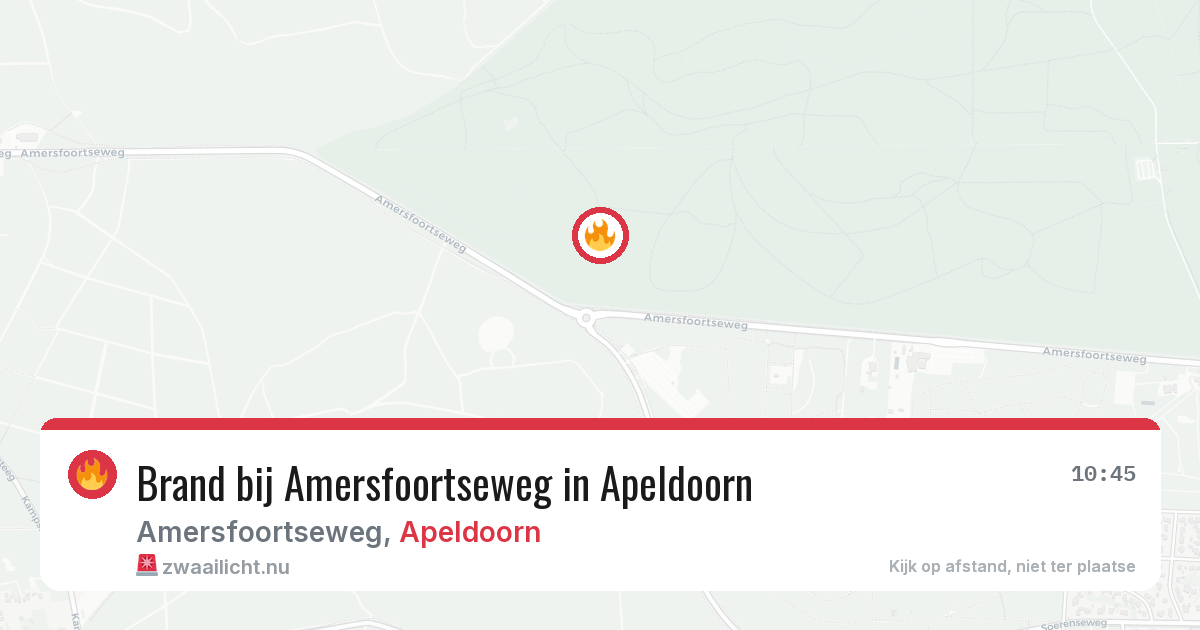 Brand bij Amersfoortseweg in Apeldoorn — 27 apr 2026
