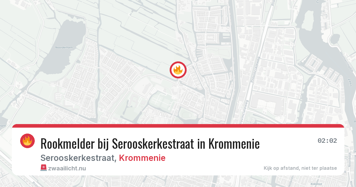 Rookmelder bij Serooskerkestraat in Krommenie — 31 mei 2026