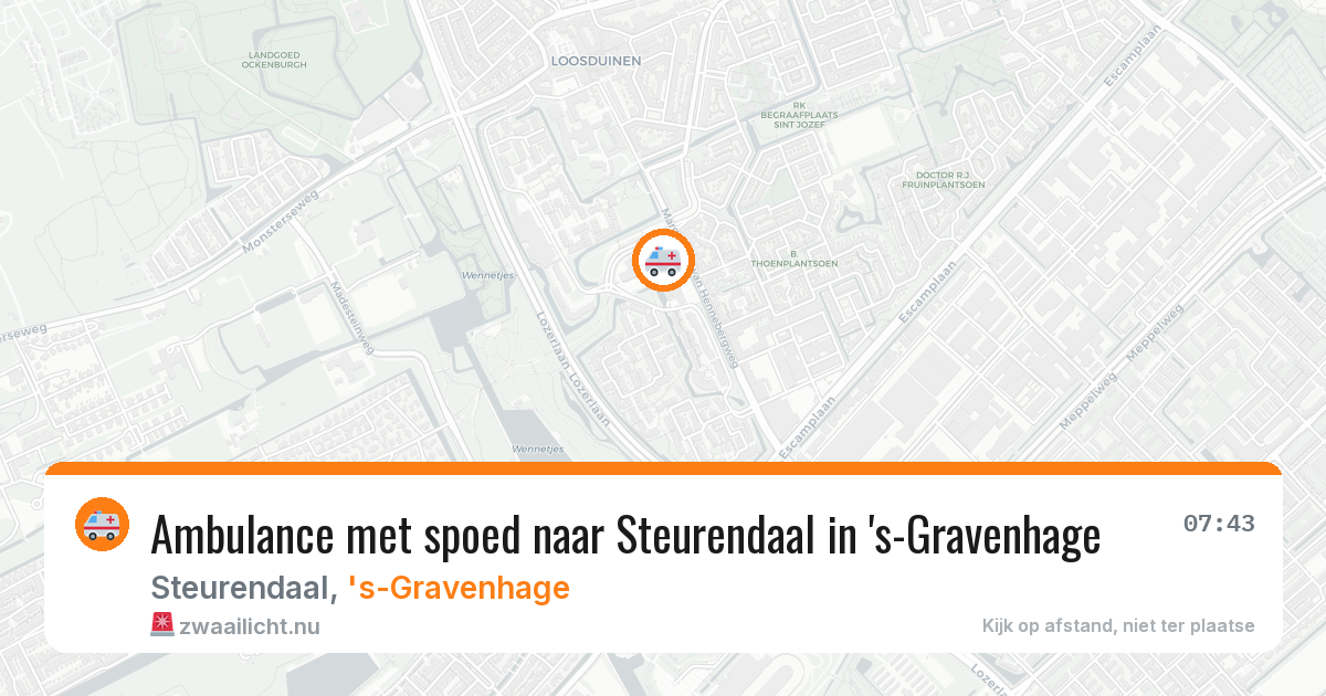 Ambulance met spoed naar Steurendaal in 's-Gravenhage — 18 mrt 2026