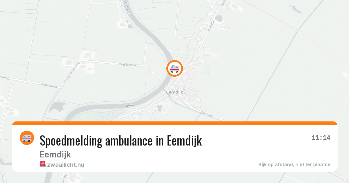 Spoedmelding ambulance in Eemdijk — 14 feb 2026
