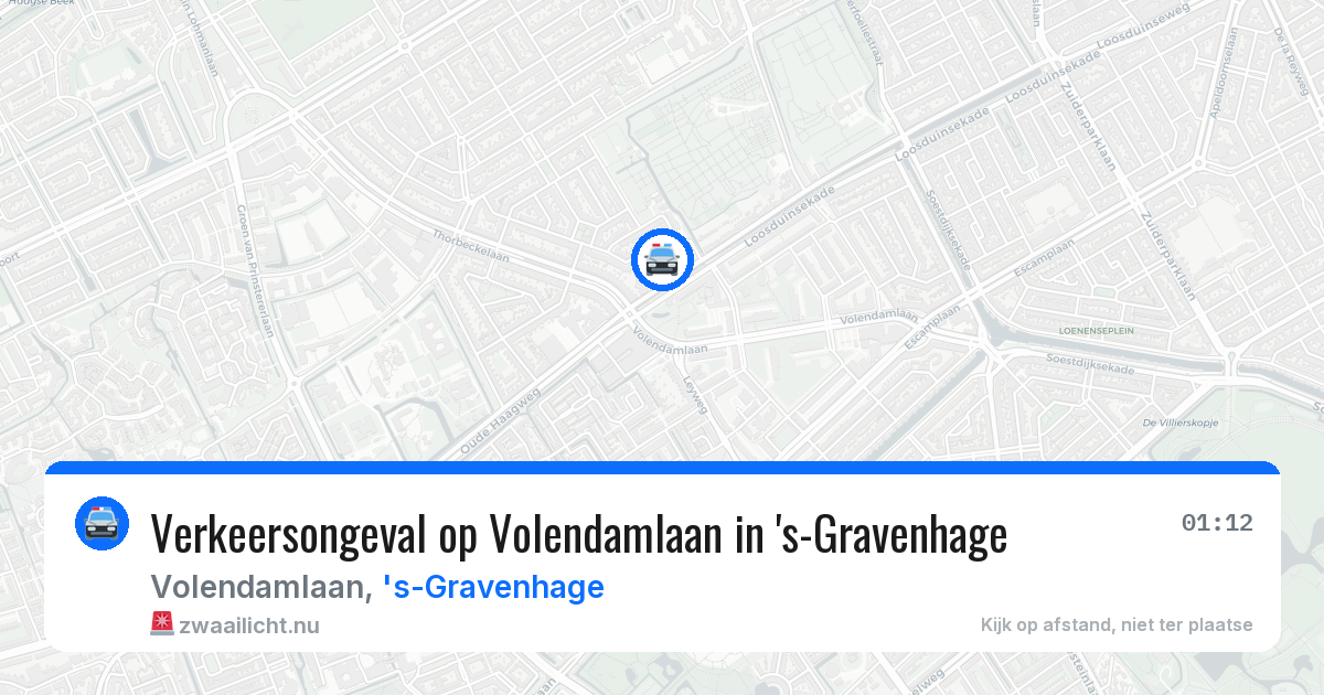 Verkeersongeval op Volendamlaan in 's-Gravenhage — 22 mei 2026