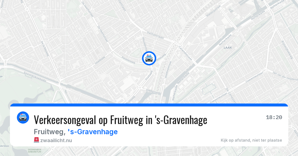 Verkeersongeval op Fruitweg in 's-Gravenhage — 5 jun 2026