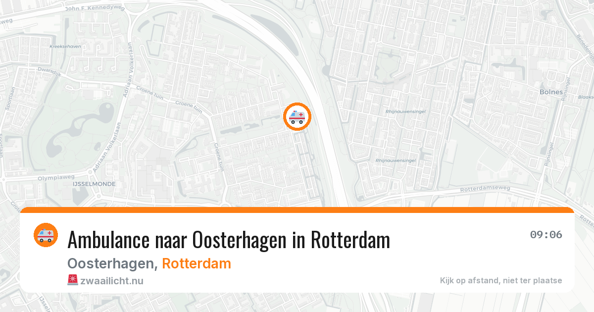 Ambulance naar Oosterhagen in Rotterdam — 15 jul 2026