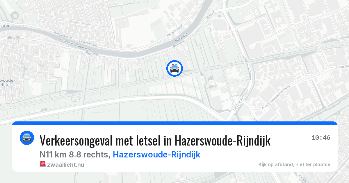 Verkeersongeval met letsel in Hazerswoude-Rijndijk — 27 jan 2026