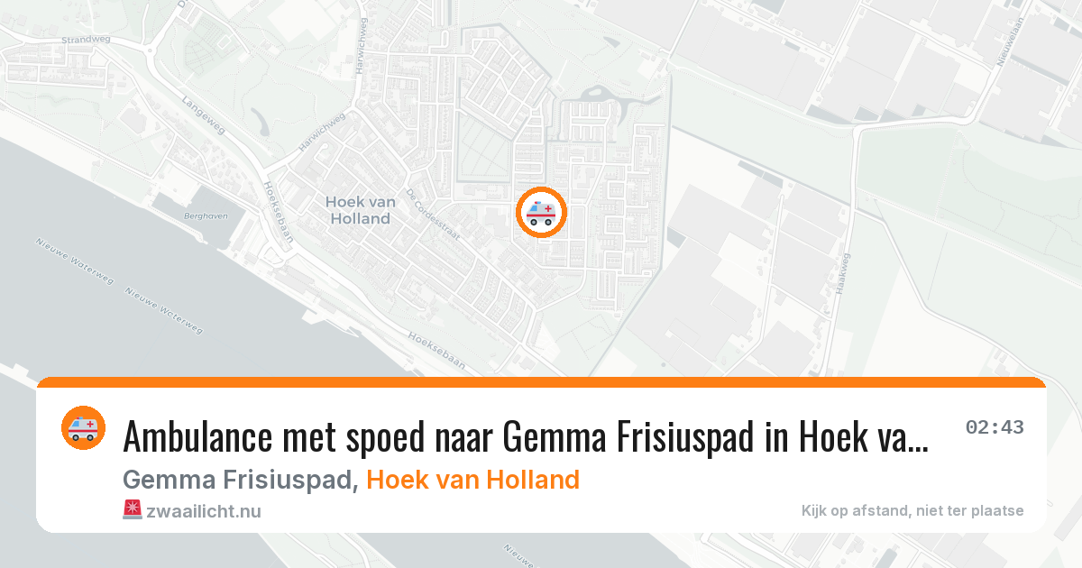 Ambulance met spoed naar Gemma Frisiuspad in Hoek van Holland — 31 mrt 2026