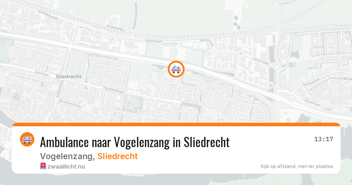 Ambulance naar Vogelenzang in Sliedrecht — 24 jul 2026