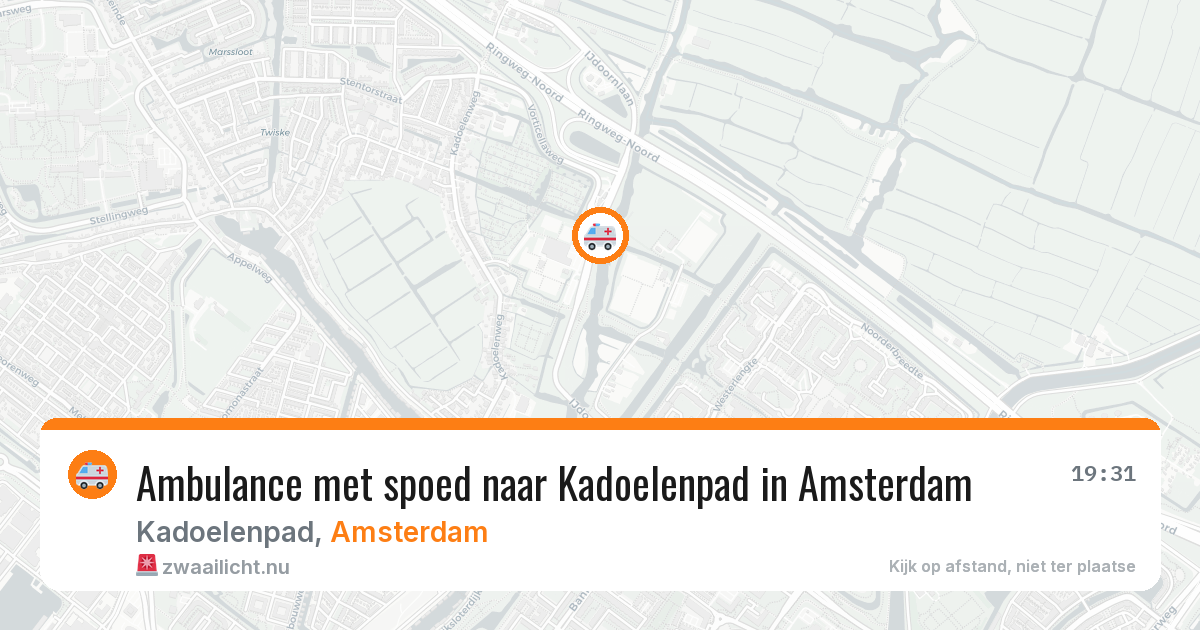 Ambulance met spoed naar Kadoelenpad in Amsterdam — 26 mei 2026