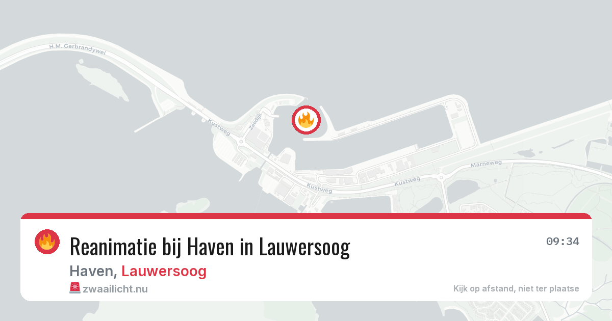 Reanimatie bij Haven in Lauwersoog — 10 jul 2026