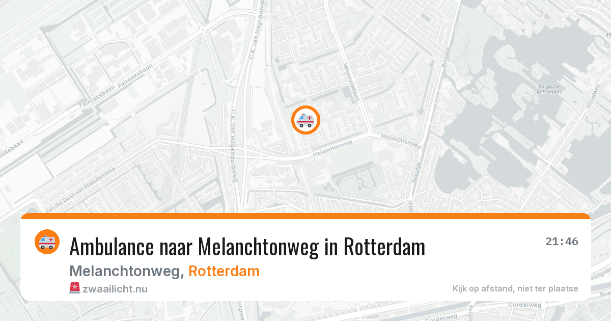 Ambulance naar Melanchtonweg in Rotterdam — 30 mrt 2026