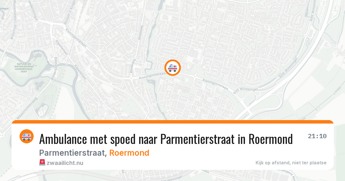 Ambulance met spoed naar Parmentierstraat in Roermond — 20 jan 2026