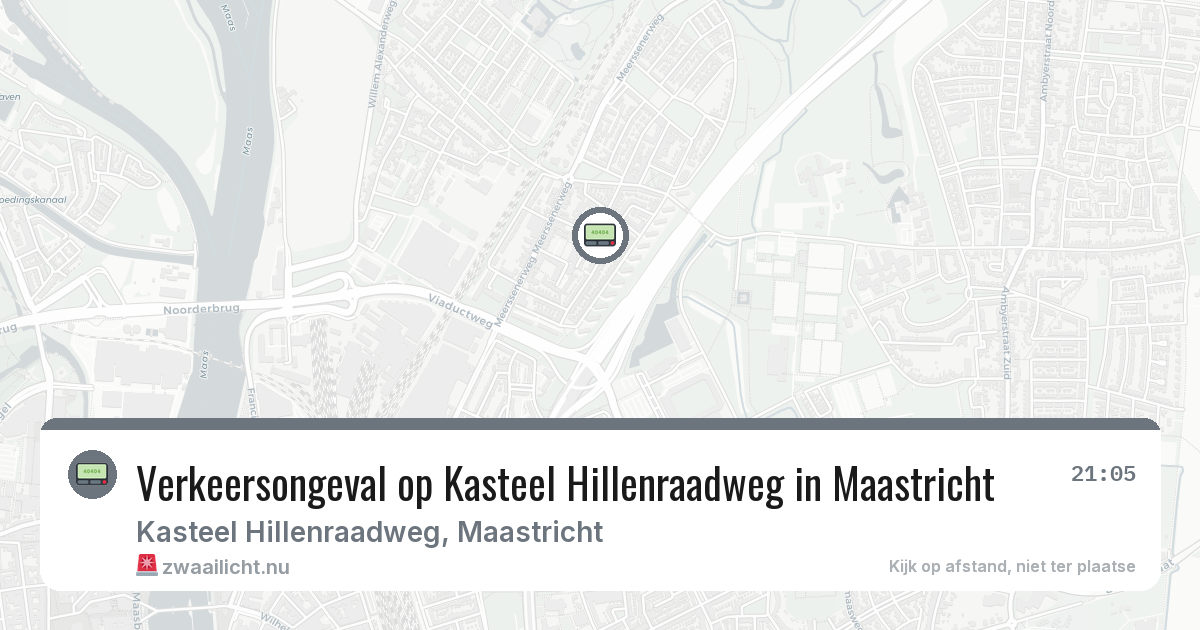 Verkeersongeval op Kasteel Hillenraadweg in Maastricht — 20 jul 2026