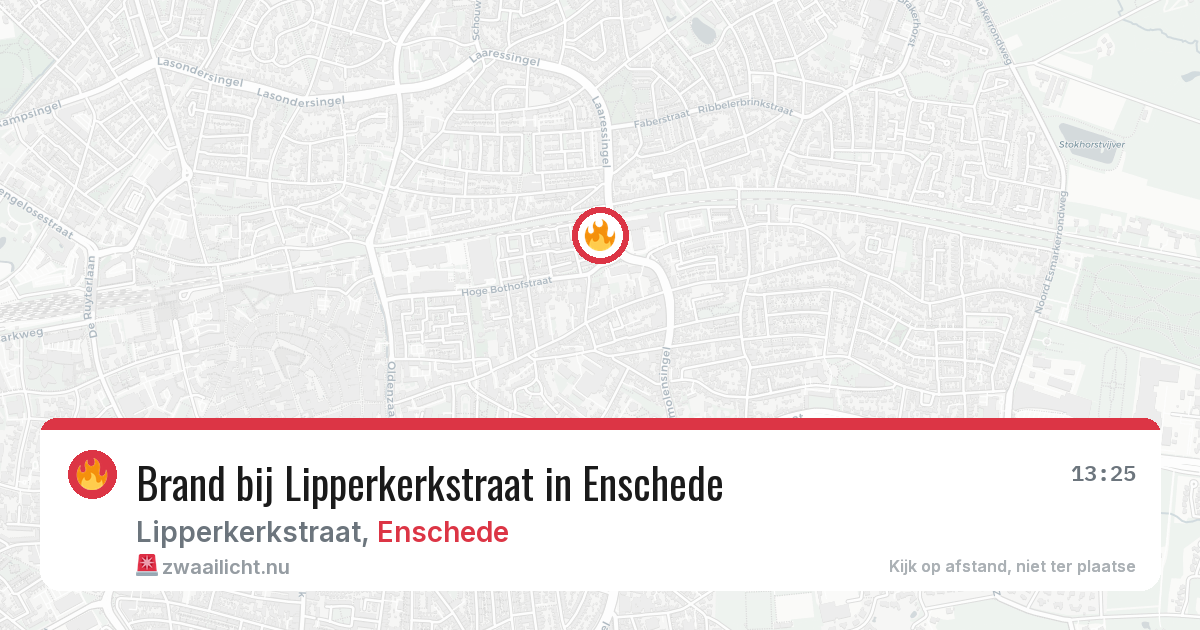 Brand bij Lipperkerkstraat in Enschede — 23 apr 2026