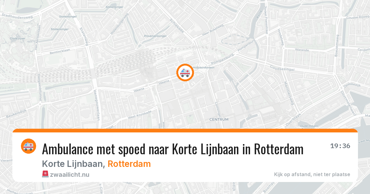 Ambulance met spoed naar Korte Lijnbaan in Rotterdam — 25 jul 2026