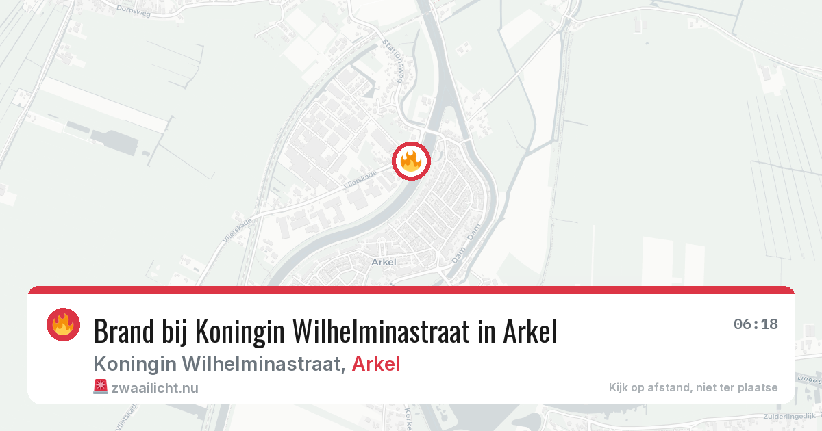 Brand bij Koningin Wilhelminastraat in Arkel — 22 mei 2026