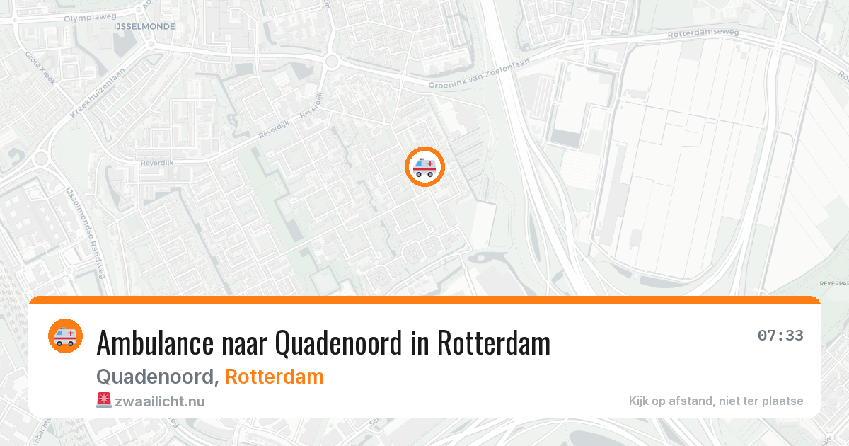 Ambulance naar Quadenoord in Rotterdam — 23 apr 2026