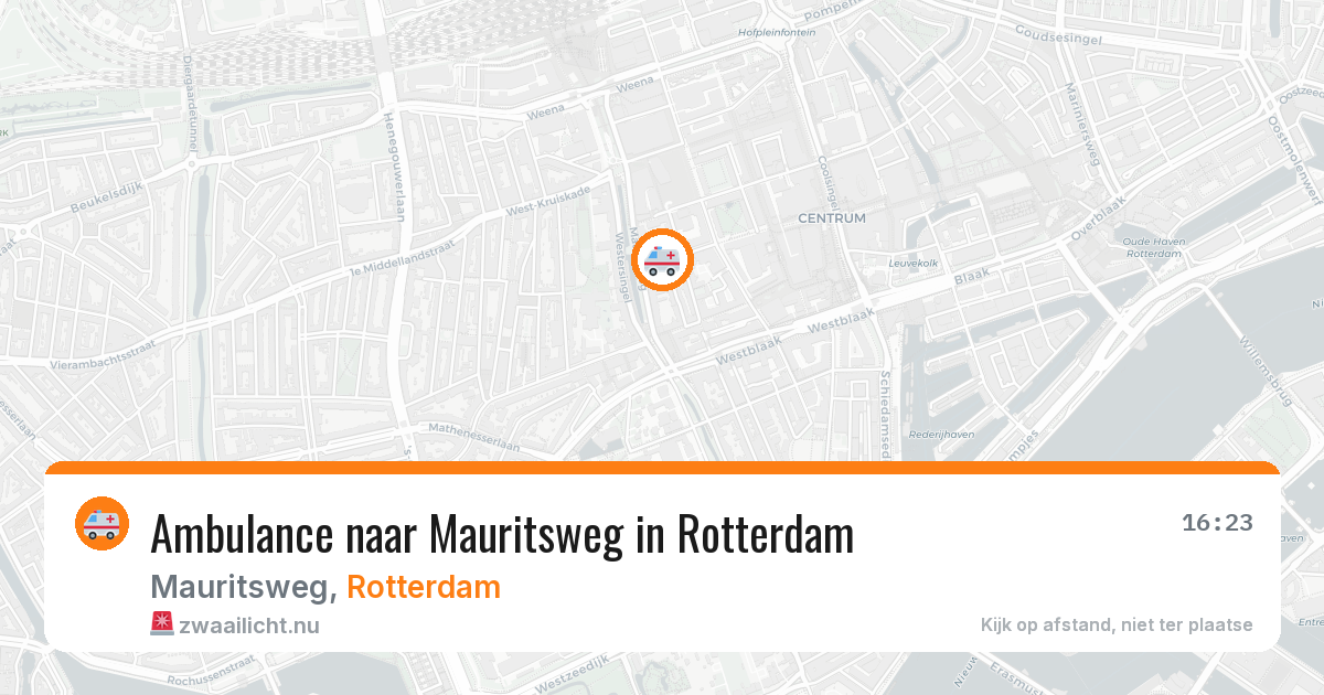 Ambulance naar Mauritsweg in Rotterdam — 3 mrt 2026