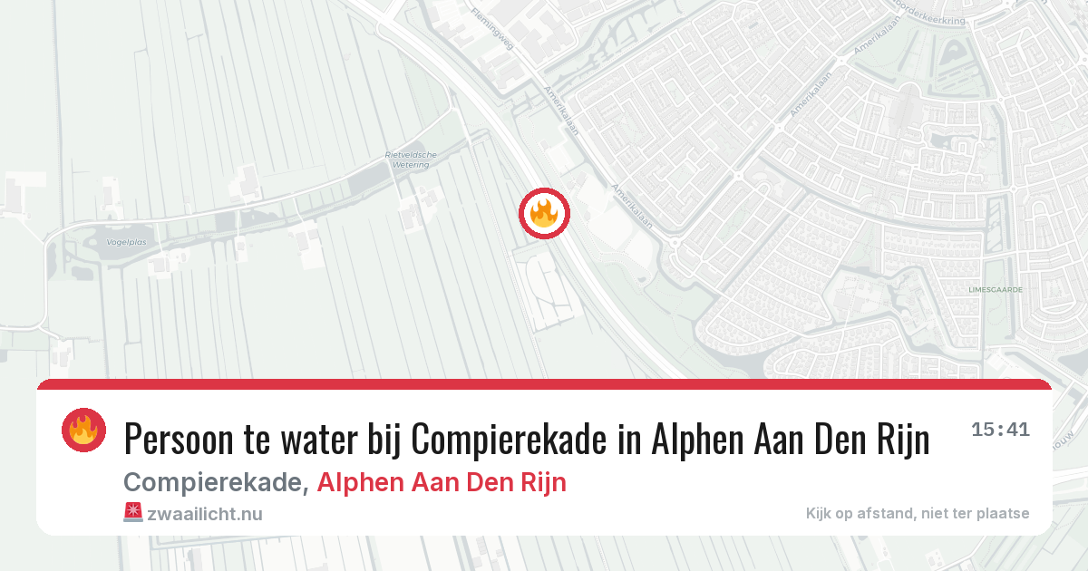 Persoon te water bij Compierekade in Alphen Aan Den Rijn — 22 mei 2026