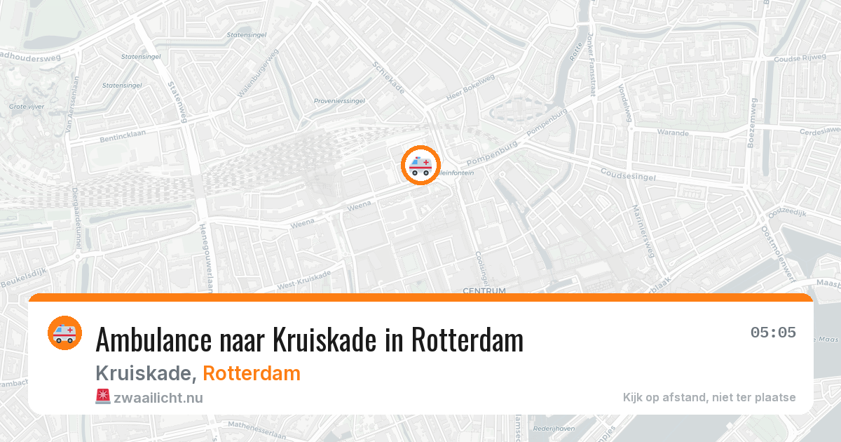 Ambulance naar Kruiskade in Rotterdam — 19 mrt 2026