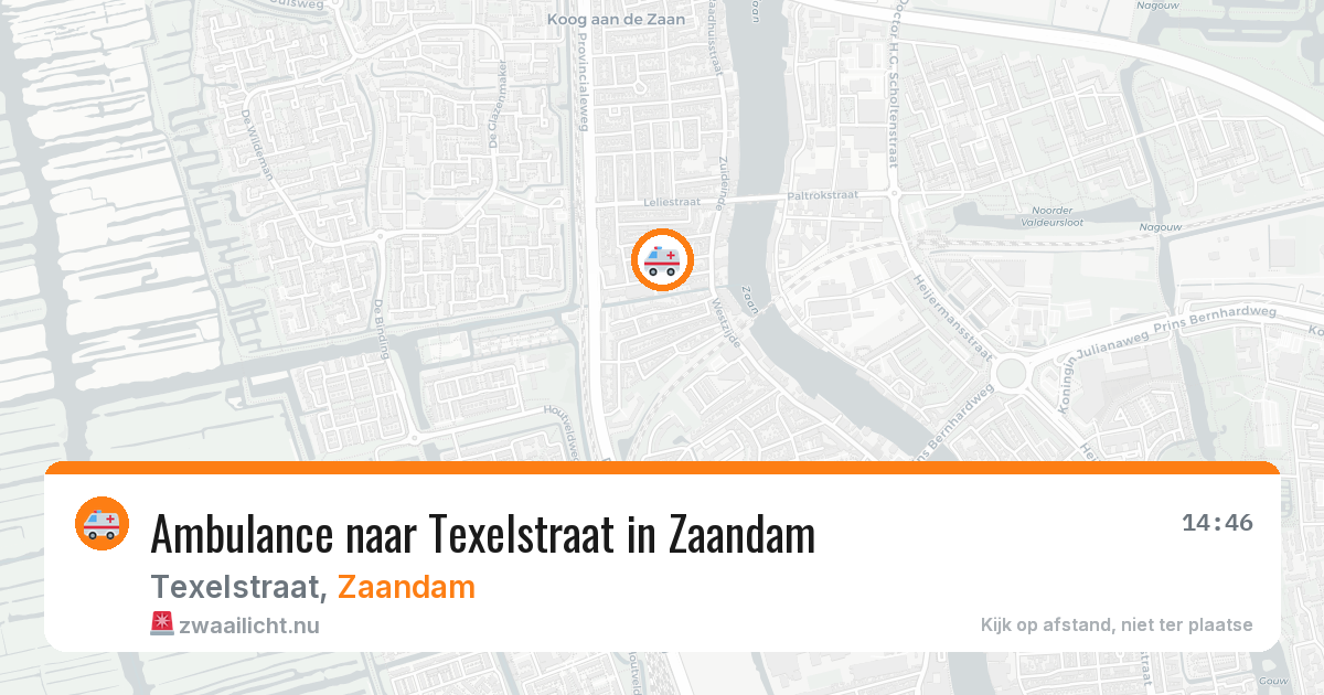Ambulance naar Texelstraat in Zaandam — 19 jul 2026