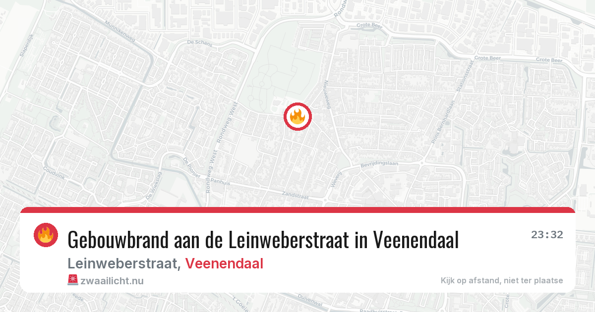 Gebouwbrand aan de Leinweberstraat in Veenendaal — 16 mei 2026