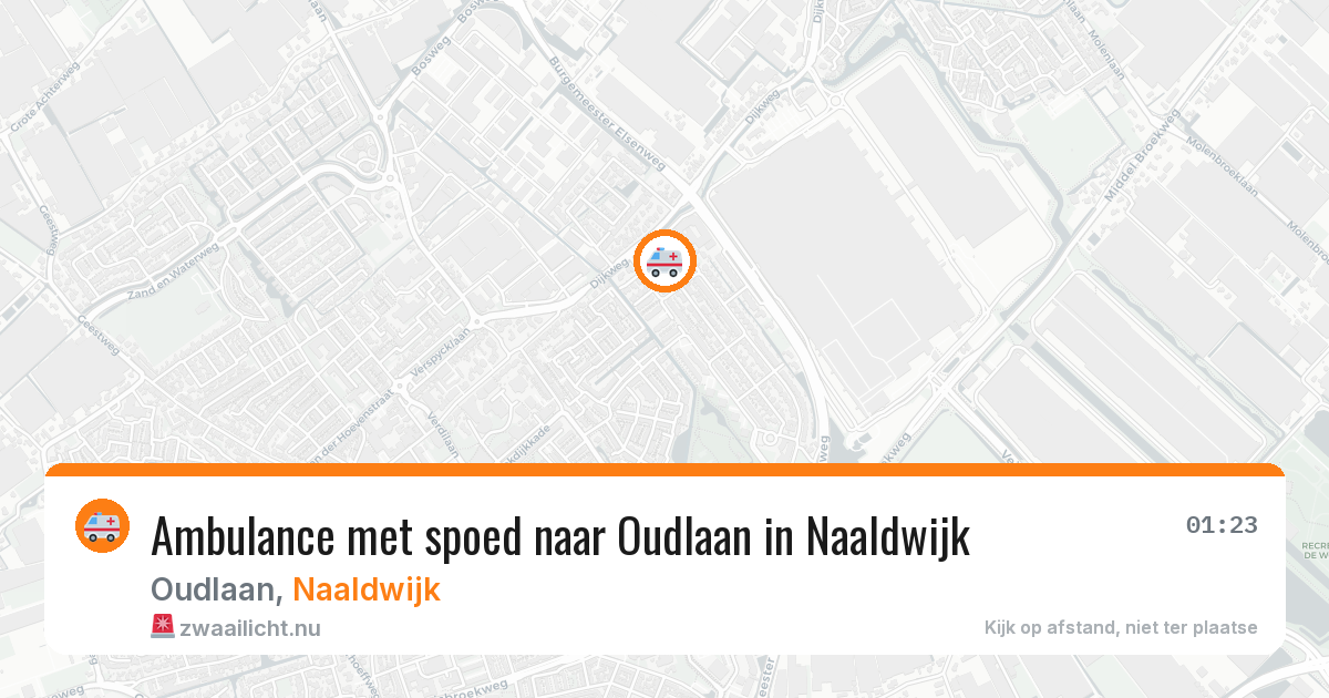Ambulance met spoed naar Oudlaan in Naaldwijk — 10 jul 2026
