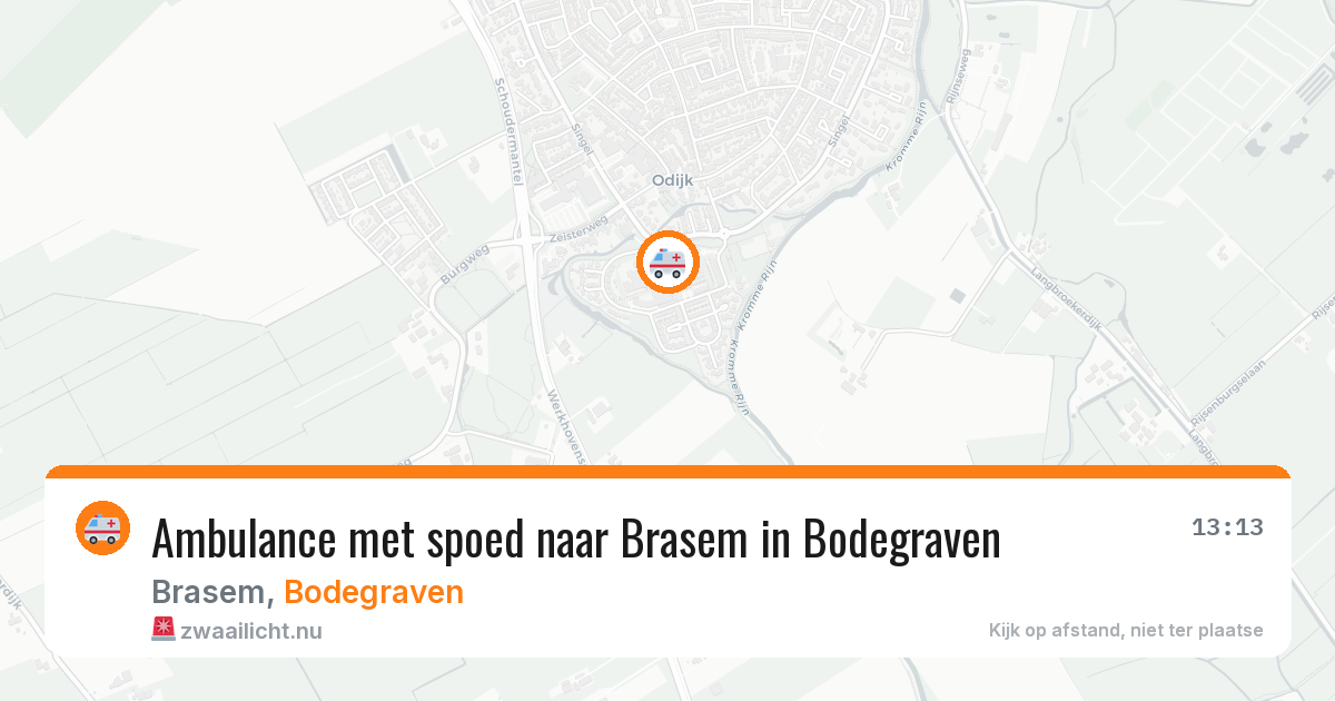 Ambulance met spoed naar Brasem in Bodegraven — 21 jan 2026