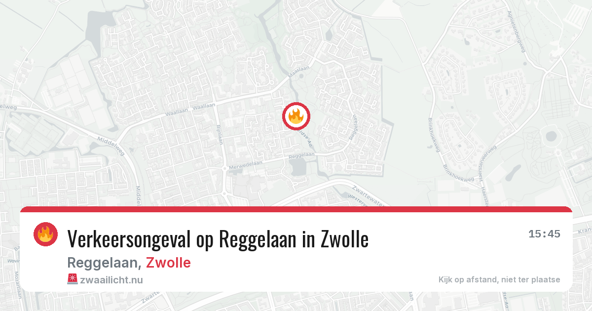 Verkeersongeval op Reggelaan in Zwolle — 20 apr 2026