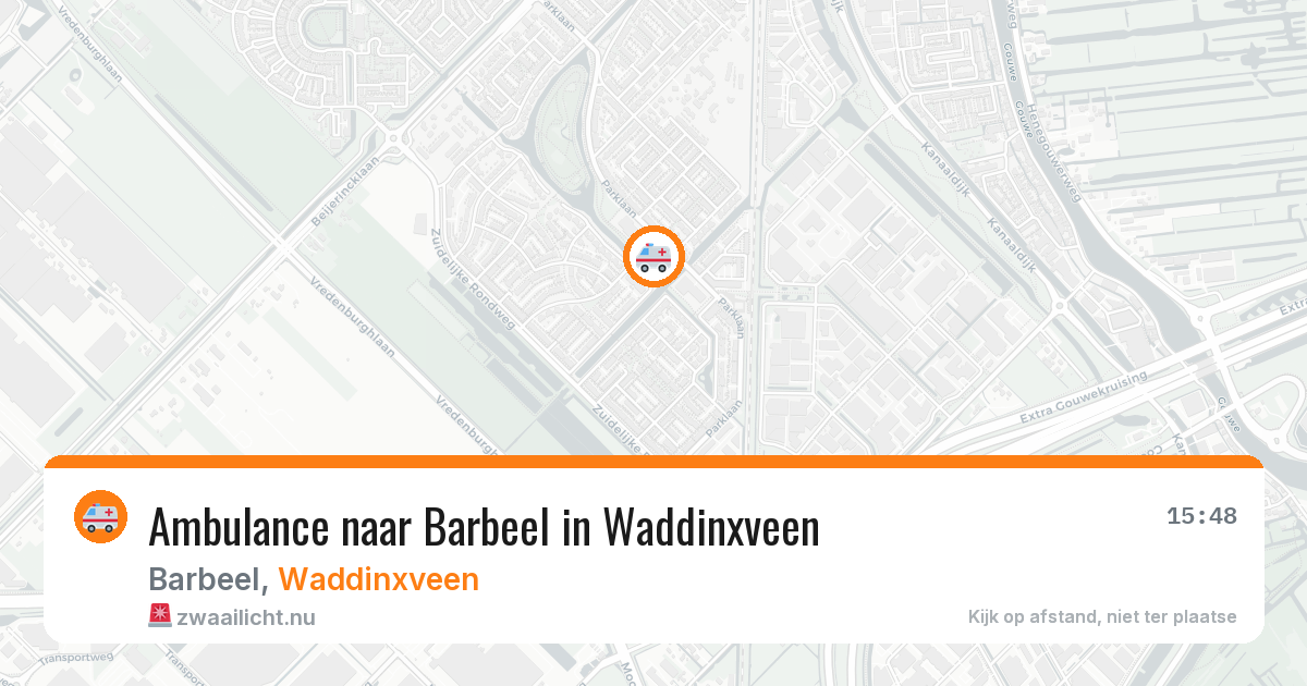 Ambulance naar Barbeel in Waddinxveen — 18 mrt 2026