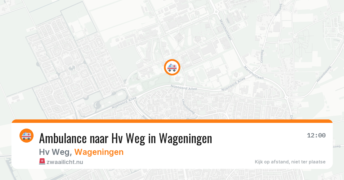 Ambulance naar Hv Weg in Wageningen — 21 jul 2026