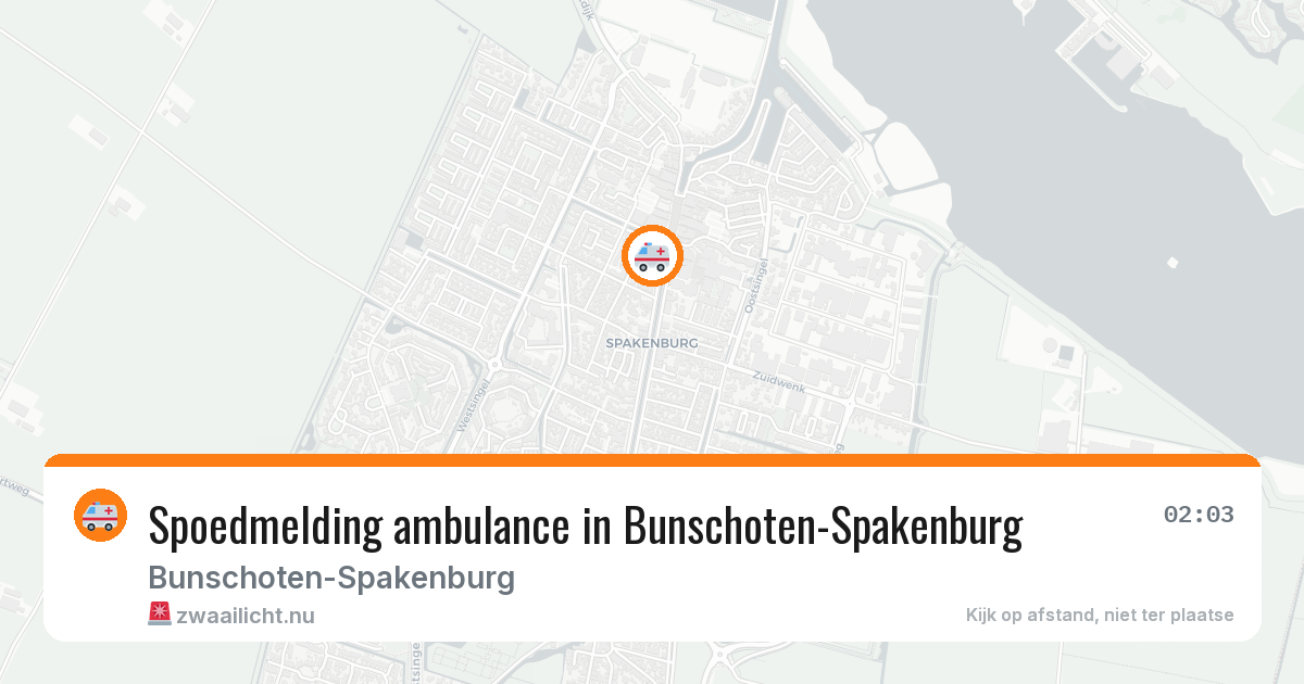 Spoedmelding ambulance in Bunschoten-Spakenburg — 24 jan 2026