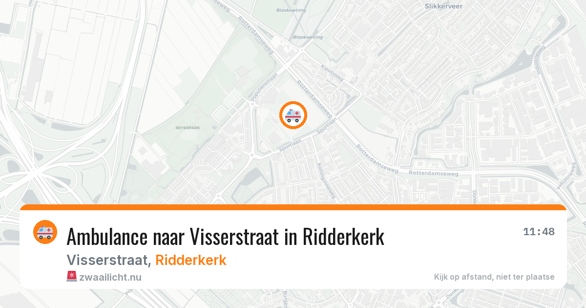 Ambulance naar Visserstraat in Ridderkerk — 27 mrt 2026