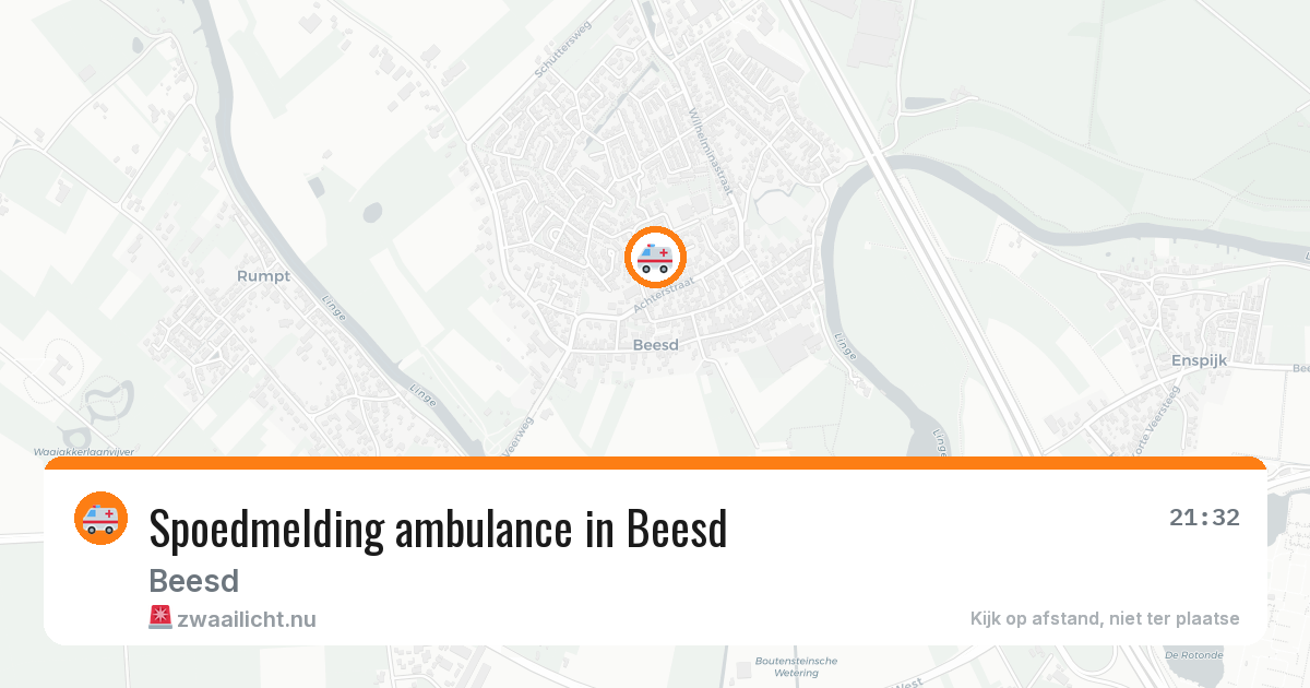 Spoedmelding ambulance in Beesd — 18 jul 2026