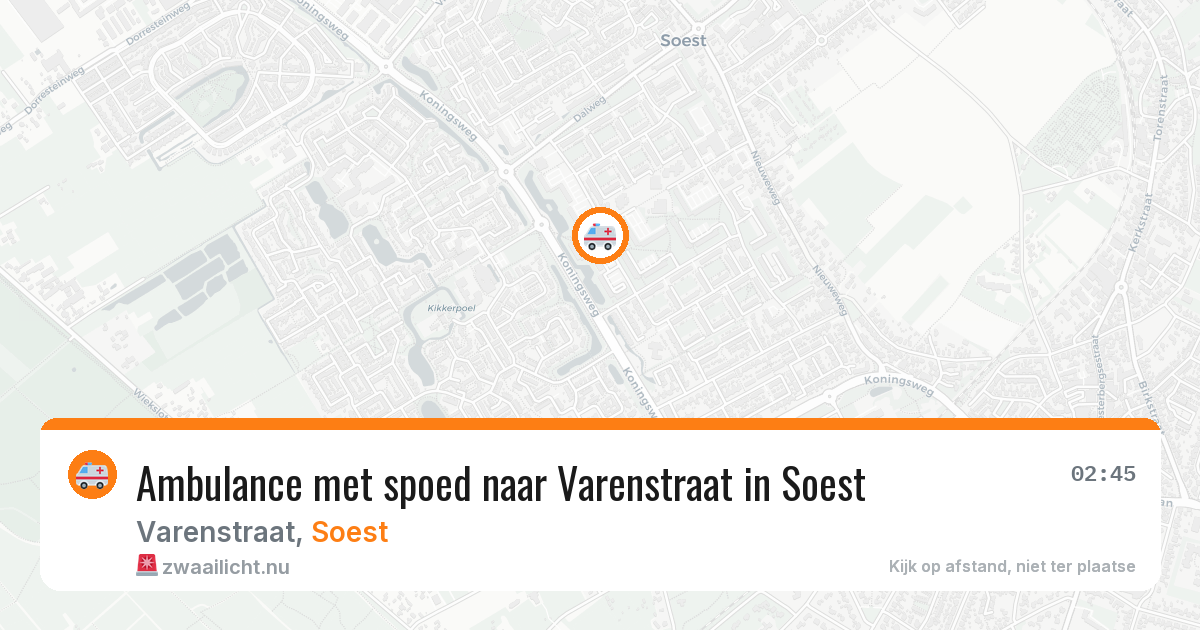 Ambulance met spoed naar Varenstraat in Soest — 11 mei 2026