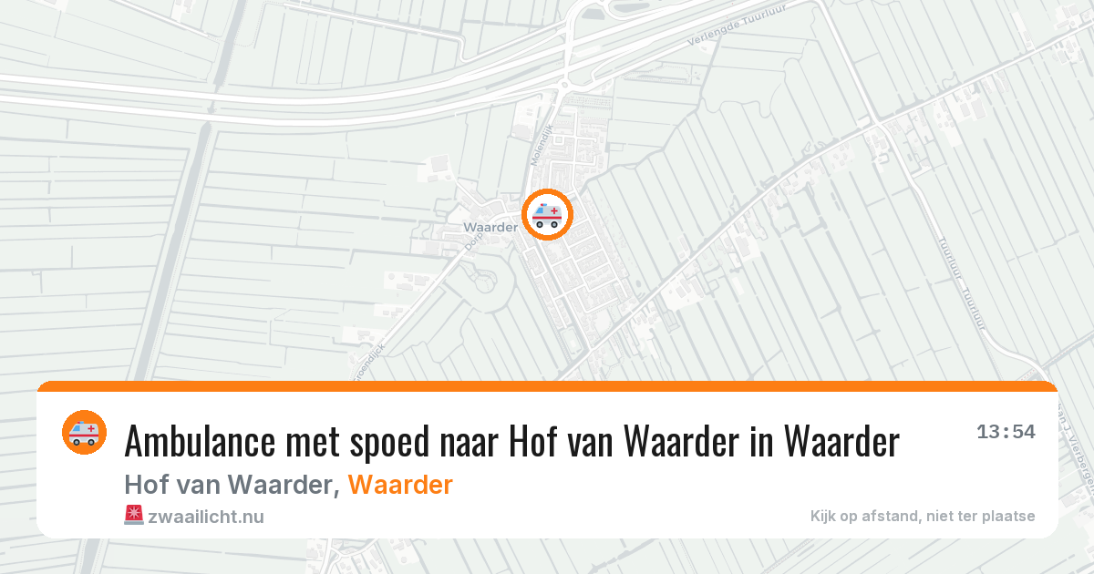 Ambulance met spoed naar Hof van Waarder in Waarder — 28 apr 2026