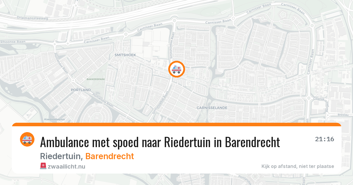 Ambulance met spoed naar Riedertuin in Barendrecht — 19 mrt 2026