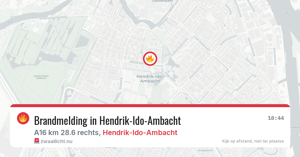 Brandmelding in Hendrik-Ido-Ambacht — 16 jul 2026