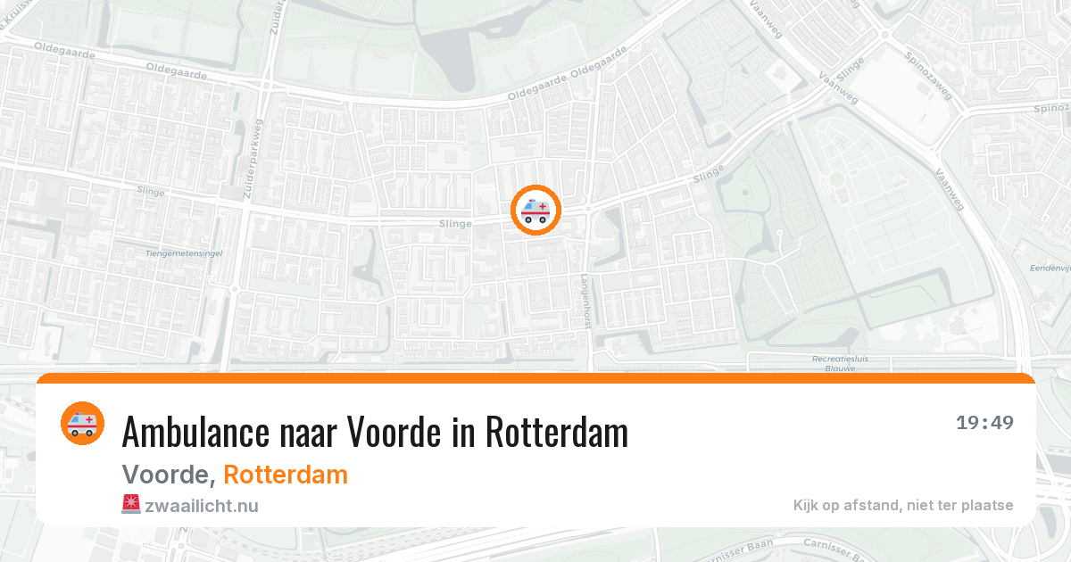 Ambulance naar Voorde in Rotterdam — 19 jul 2026