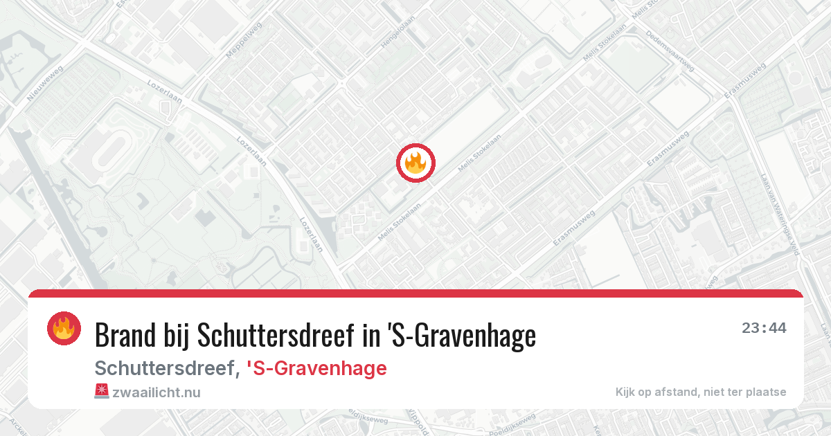 Brand bij Schuttersdreef in 'S-Gravenhage — 8 jun 2026
