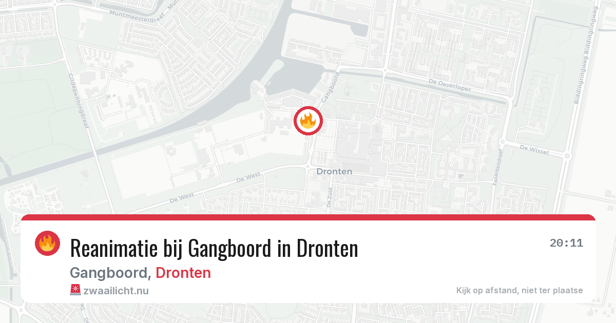 Reanimatie bij Gangboord in Dronten — 30 apr 2026